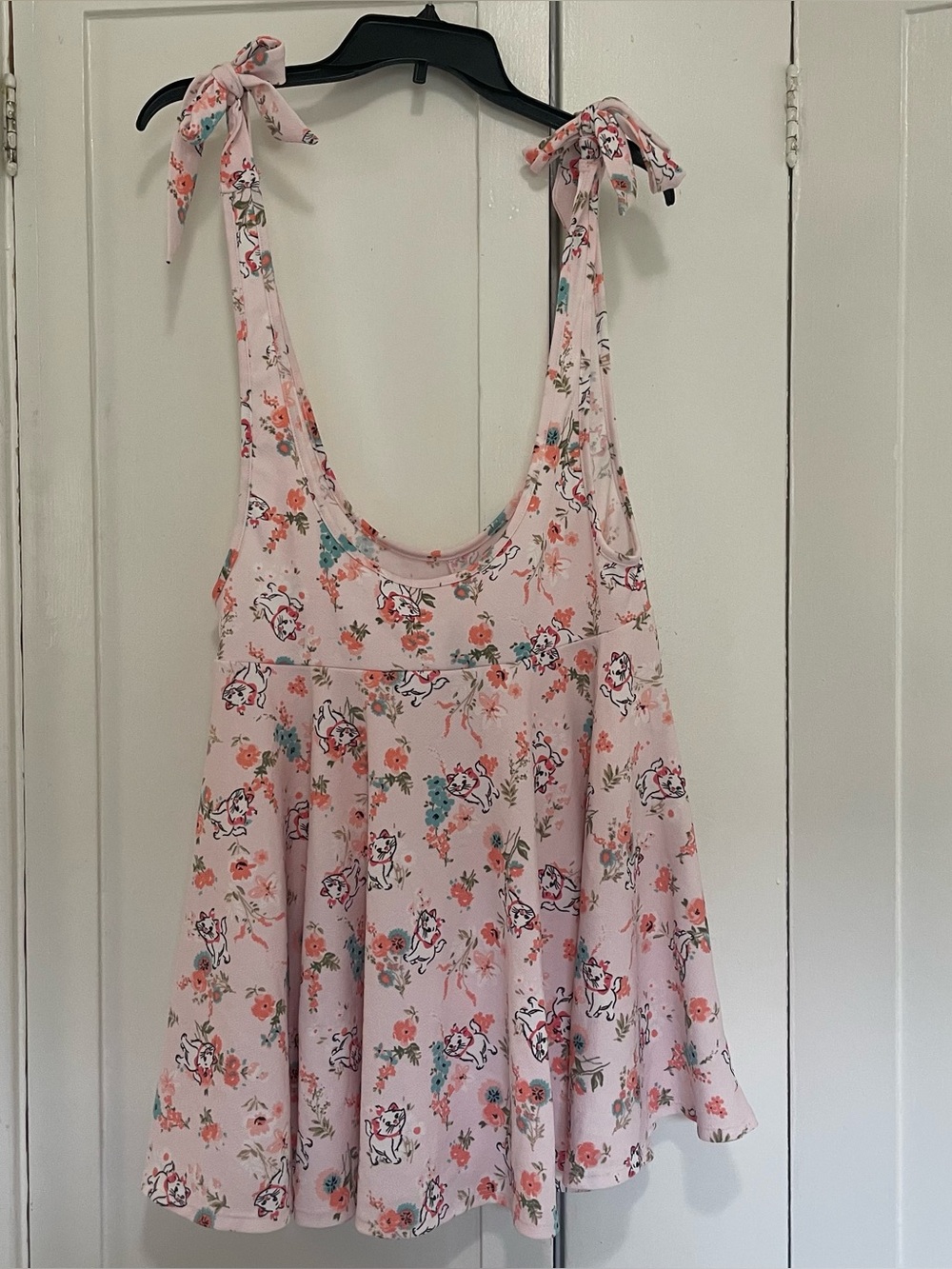 Hot Topic Disney Aristocats Marie pink floral Suspender skirt xl